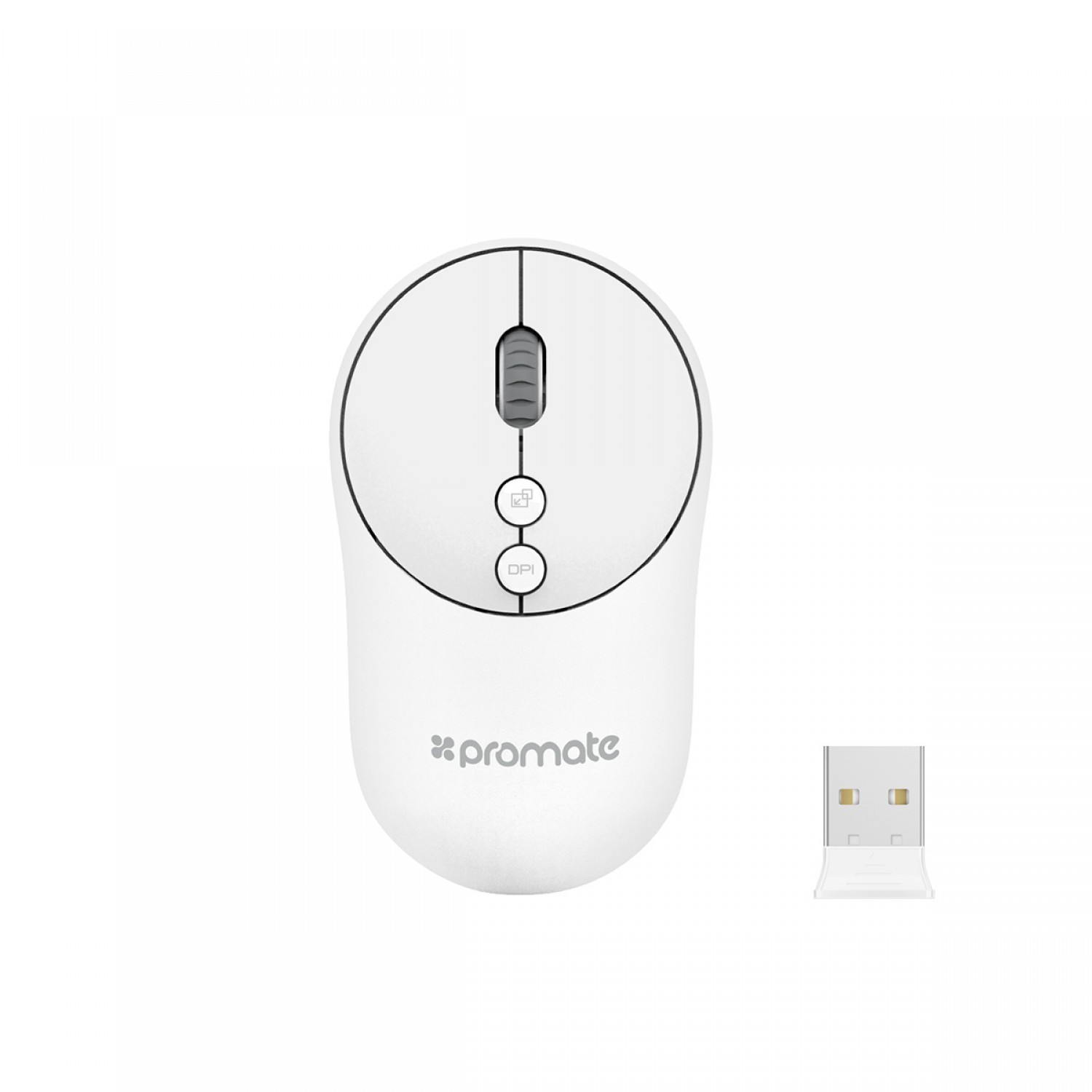 2.4Ghz Wireless Mouse With USB Adapter One-Touch Show Desktop For Windows, Mac White