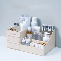 Makeup Organizing Box With Drawer Function White