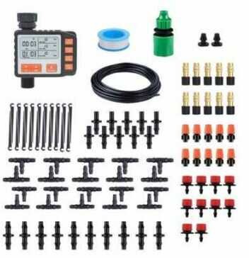 Garden Irrigation Spray Self Watering Kit with Automatic Water Sprinkler Timer Multicolour