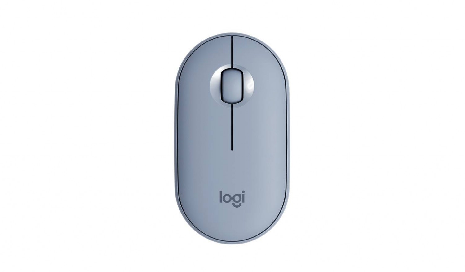 M350 Pebble Wireless Mouse, Bluetooth or 2.4 GHz with USB Mini-Receiver, Silent, Slim, Quiet Click Blue