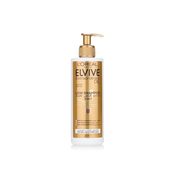 Elvive 3-In-1 Extraordinary Oil Low Nourishing Shampoo 400ml