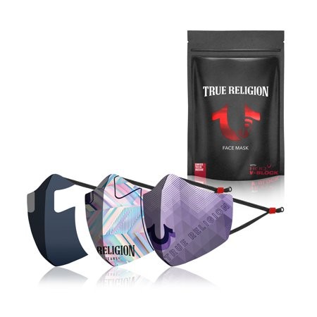 3-Pack Designer Face Mask with Heiq V-Block Protection