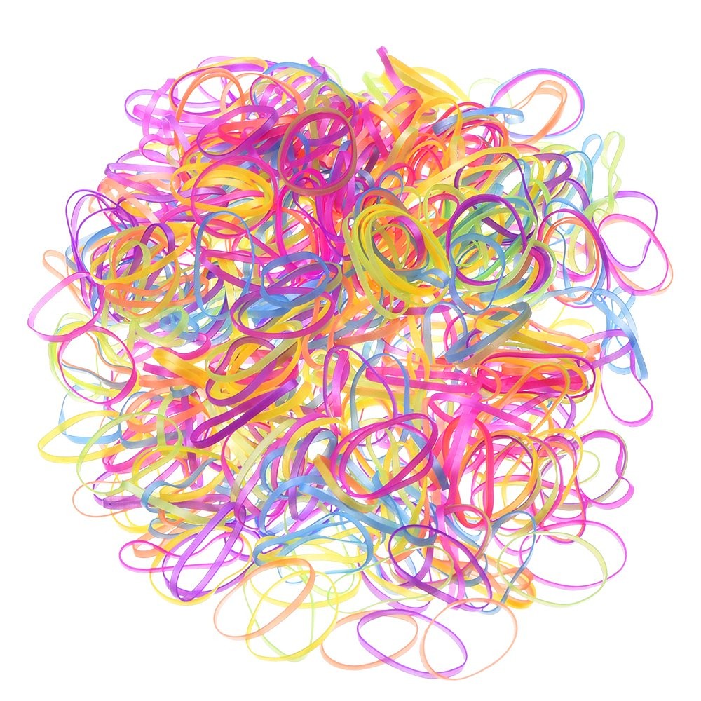 Hair Rubber Bands Multicolour 100g